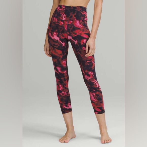 NWOT Lululemon Align High-Rise Crop 21" Intensity Pink Blossom Multi - Picture 2 of 8